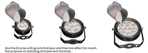 3 * 2W lumière de tache de l'eau du fond LED de la petite taille IP68 avec la parenthèse et le trépied 360° réglables